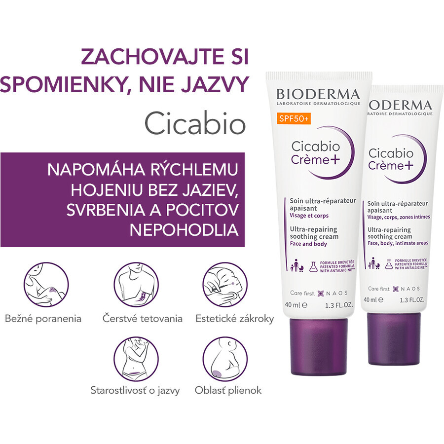 Bioderma Cicabio Cream+ soothing and regenerating cream 40 ml