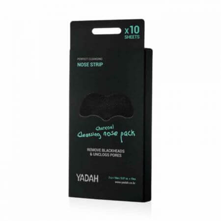 Blackhead removal charcoal strips, 10 pieces, Yadah