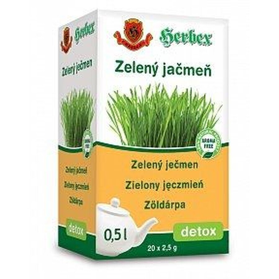 Herbex Green Barley Herbal Tea, 20 x 2.5 g