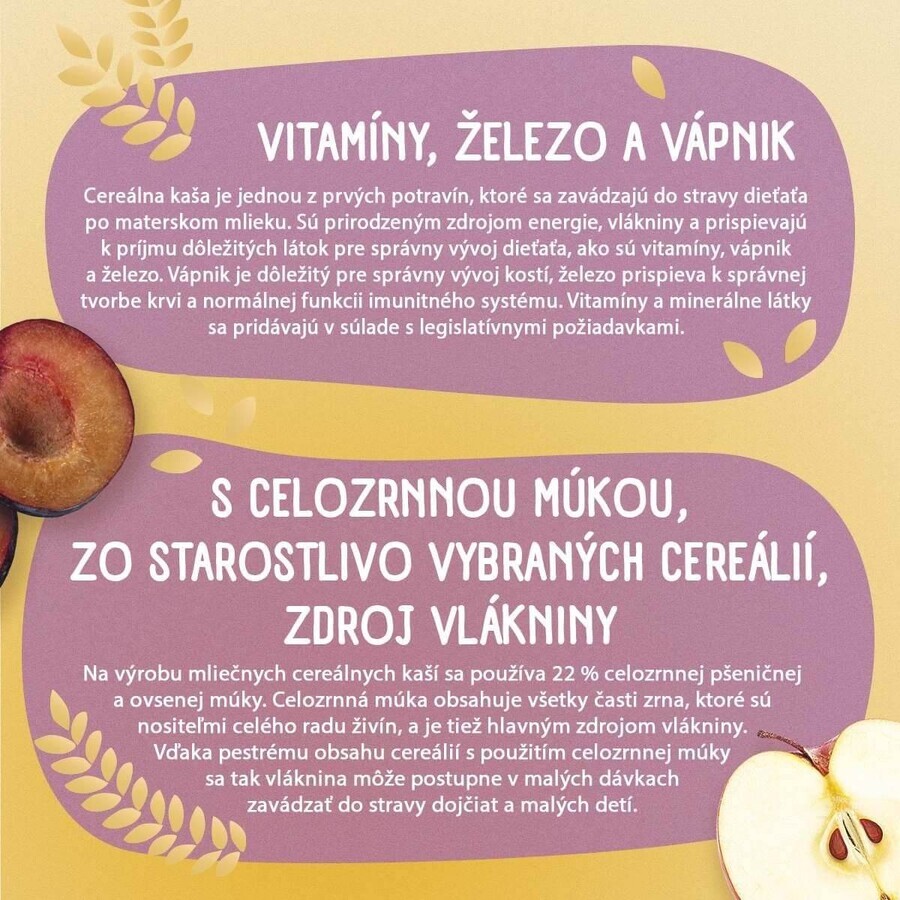 Sunar Milchbrei mit 8 Getreidesorten Pflaume, Apfel 210 g