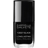 Gabriella Salvete Lac de unghii de lungă durată cu luciu intens 01 Deep Black 11 ml