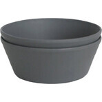 Mushie round bowl - Smoke 2 pcs