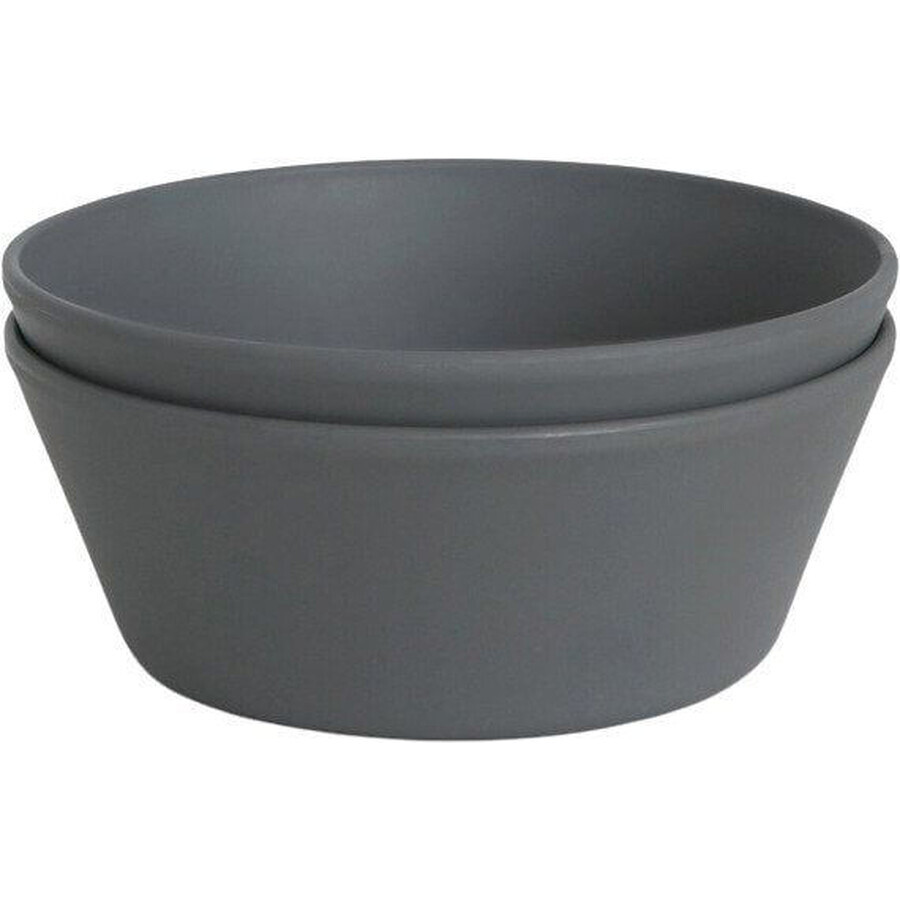 Mushie round bowl - Smoke 2 pcs