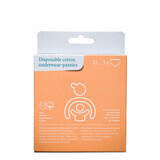 Chiloti de unica folosinta din bumbac, Marimea XL, 3 buc, Apfia Care
