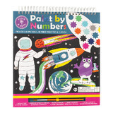 Carte de colorat cu acuarele pe numere, Paint by numbers Space, 5 ani+, Floss & Rock