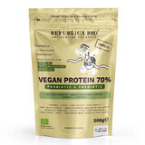 Organic vegan protein powder 70% with vanilla flavor, 500 g, Republia Bio