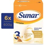 Sunar Complex 3 6×600 g, zuigelingenmelk, vanaf 12 maanden Sunar Complex 3 6×600 g, zuigelingenmelk, vanaf 12 maanden