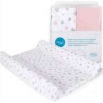 CEBA Change mattress cover Candy Pink+Pink Stars 1×2 pieces, size 50x70-80 cm CEBA Change mattress cover Candy Pink+Pink Stars 1×2 pieces, size 50x70-80 cm