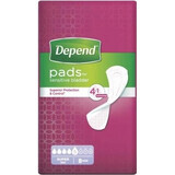 DEPEND SUPER 1×8 pcs, incontinence pads 11×36 cm