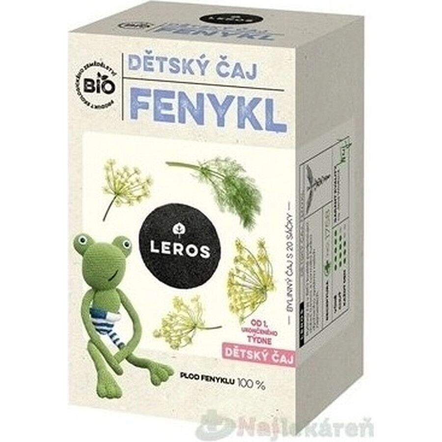 LEROS ORGANIC CHILDREN'S TEA FENICEL 20×1,5g, tea