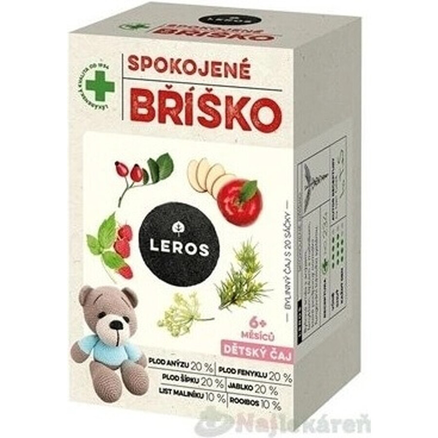 LEROS CHILDREN'S TEA SOOTHY BELLY 20×2 g, herbal tea for children's tummy