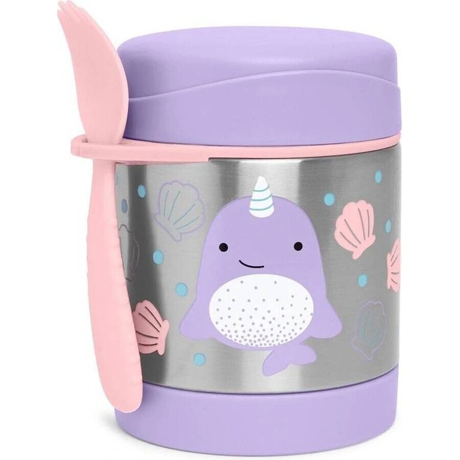 Zoo food thermos flask with spoon/fork Narval, 12m+ 1×325 ml, food thermos flask
