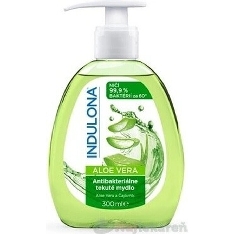 INDULONA Jabón líquido antibacteriano ALOE VERA 1x300 ml, jabón INDULONA Jabón líquido antibacteriano ALOE VERA 1x300 ml, jabón
