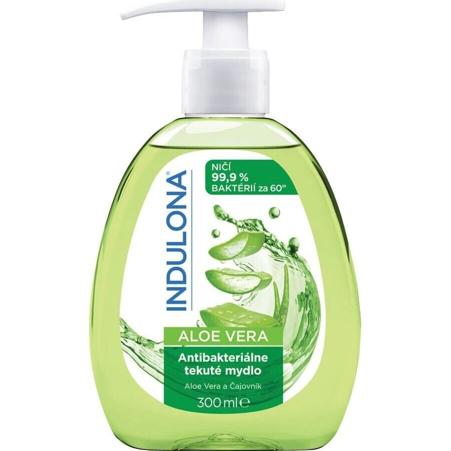 INDULONA Jabón líquido antibacteriano ALOE VERA 1x300 ml, jabón INDULONA Jabón líquido antibacteriano ALOE VERA 1x300 ml, jabón