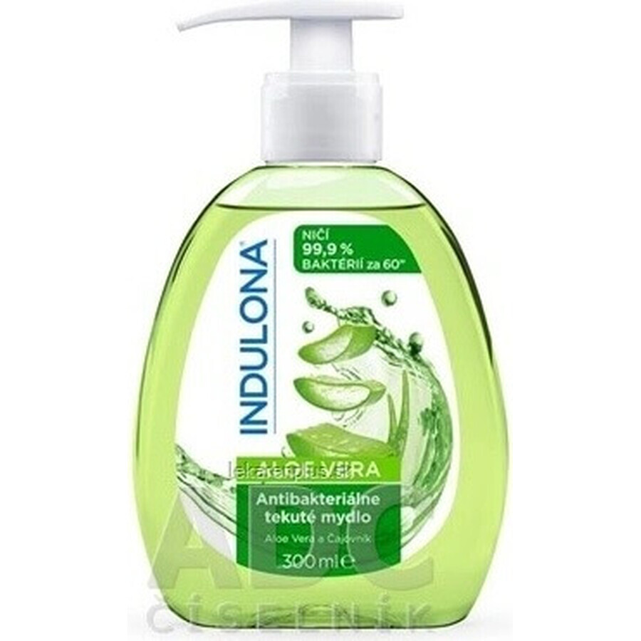 INDULONA Jabón líquido antibacteriano ALOE VERA 1x300 ml, jabón INDULONA Jabón líquido antibacteriano ALOE VERA 1x300 ml, jabón