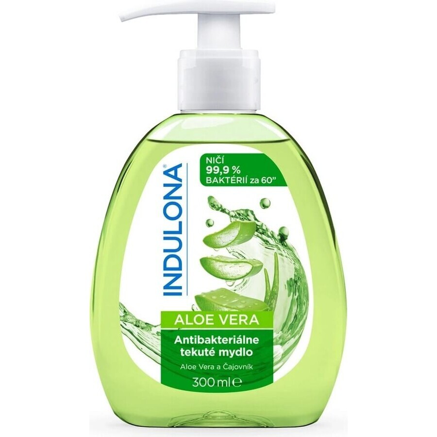 INDULONA Jabón líquido antibacteriano ALOE VERA 1x300 ml, jabón INDULONA Jabón líquido antibacteriano ALOE VERA 1x300 ml, jabón