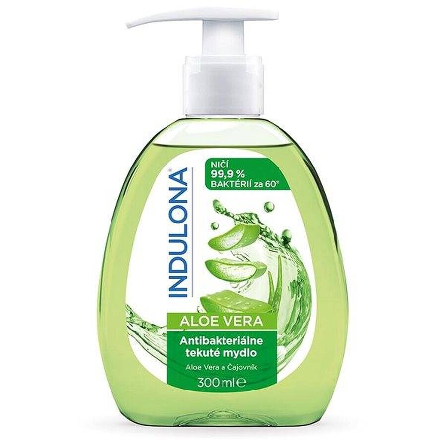 INDULONA Jabón líquido antibacteriano ALOE VERA 1x300 ml, jabón INDULONA Jabón líquido antibacteriano ALOE VERA 1x300 ml, jabón
