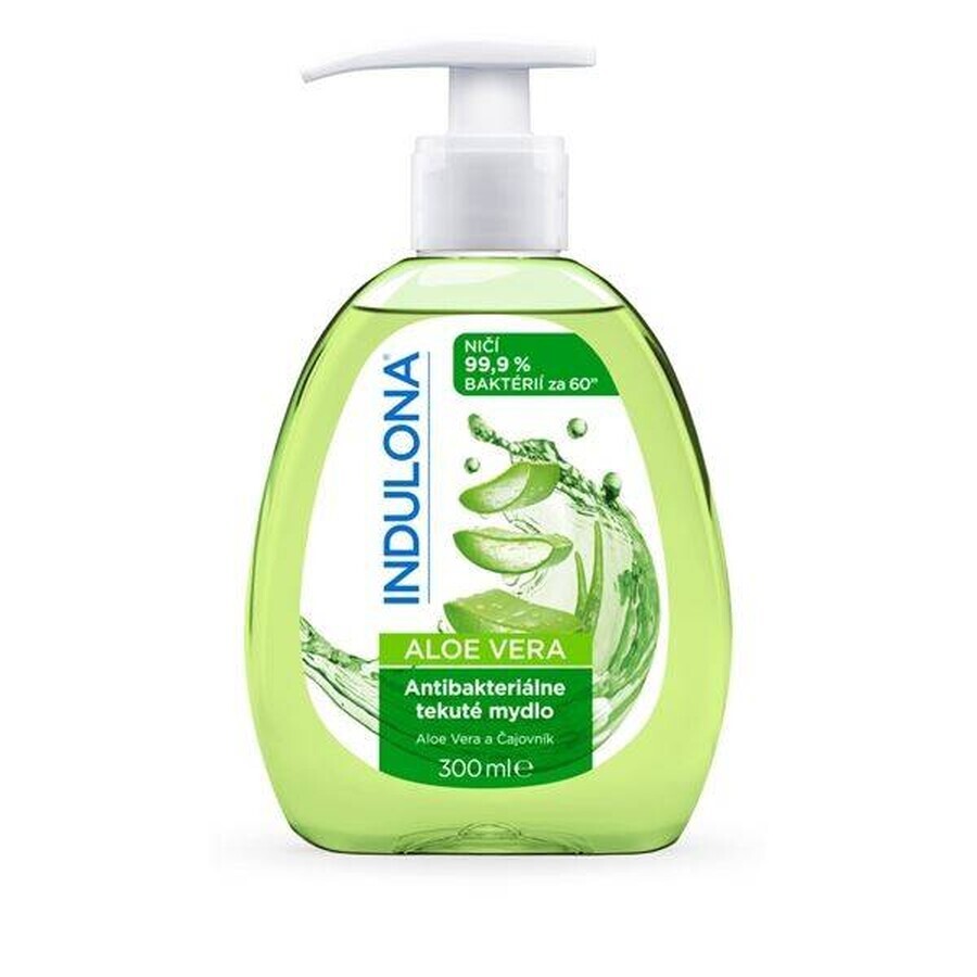 INDULONA Jabón líquido antibacteriano ALOE VERA 1x300 ml, jabón INDULONA Jabón líquido antibacteriano ALOE VERA 1x300 ml, jabón