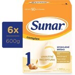 Sunar Complex 1 6×600 g, milk for infants from birth Sunar Complex 1 6×600 g, milk for infants from birth