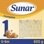 Sunar Complex 1 6×600 g, milk for infants from birth Sunar Complex 1 6×600 g, milk for infants from birth
