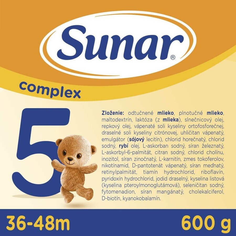 Sunar Complex 5 6×600 g, milk for infants from 36 months