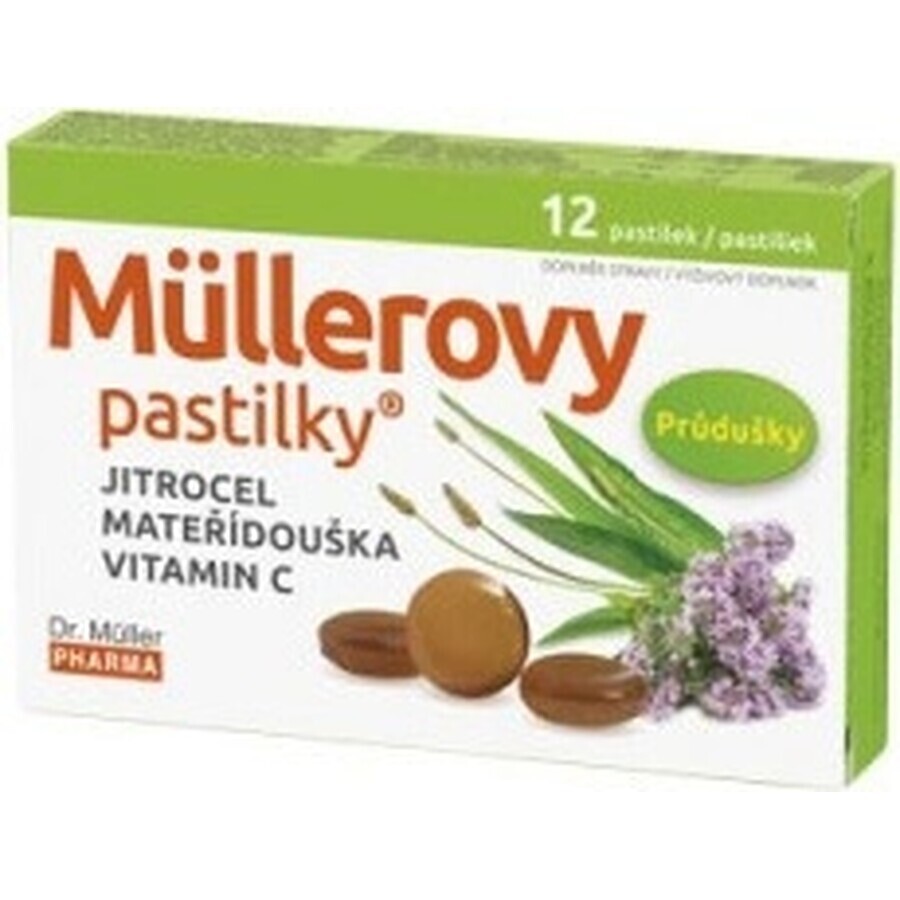 MÜLLER LOZENGES CU SKOR. MAT. FIICĂ ȘI VIT. C 1×12 buc, pentru tuse MÜLLER LOZENGES CU SKOR. MAT. FIICĂ ȘI VIT. C 1×12 buc, pentru tuse