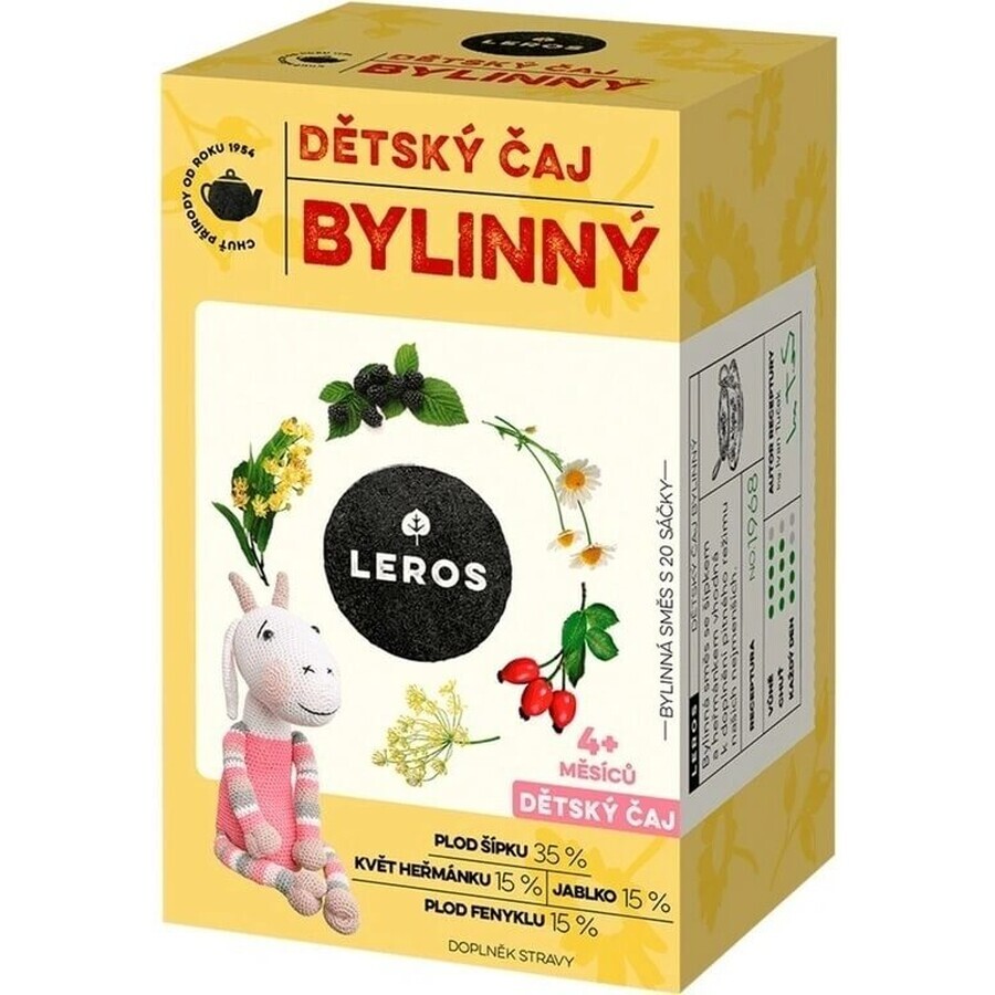 LEROS BIO CHILDREN'S HERBAL TEA+ 20×2 g, herbal tea for children