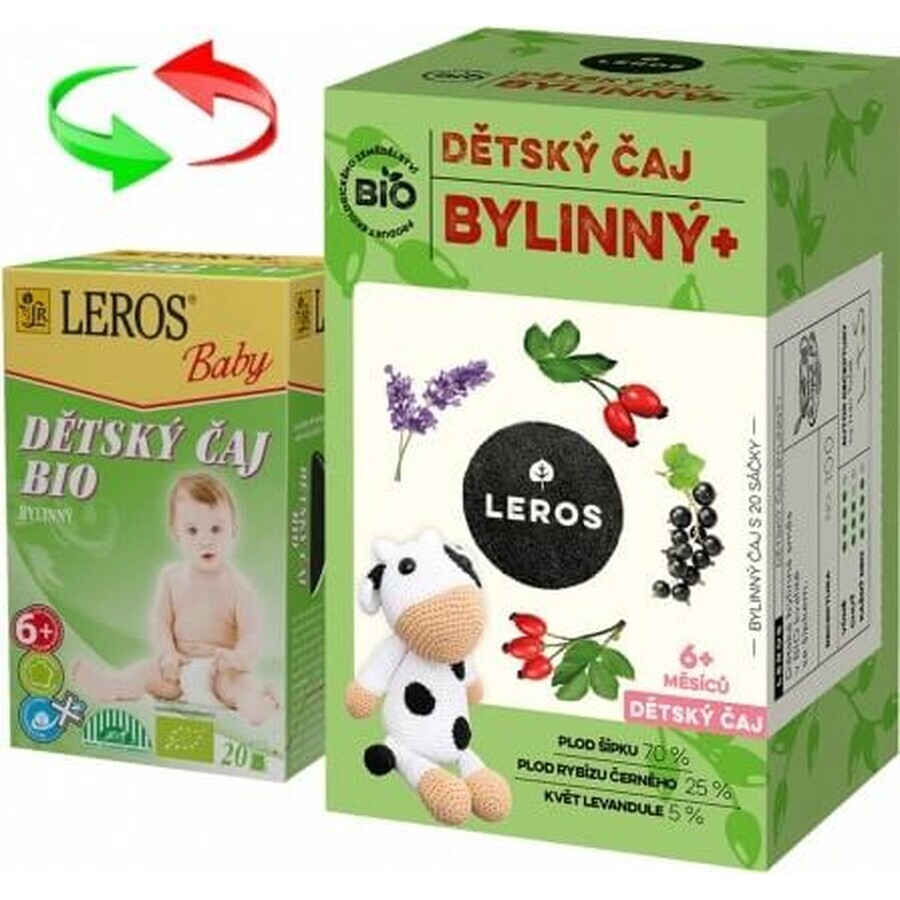 LEROS BIO CHILDREN'S HERBAL TEA+ 20×2 g, herbal tea for children