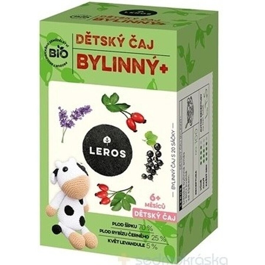 LEROS BIO CHILDREN'S HERBAL TEA+ 20×2 g, herbal tea for children