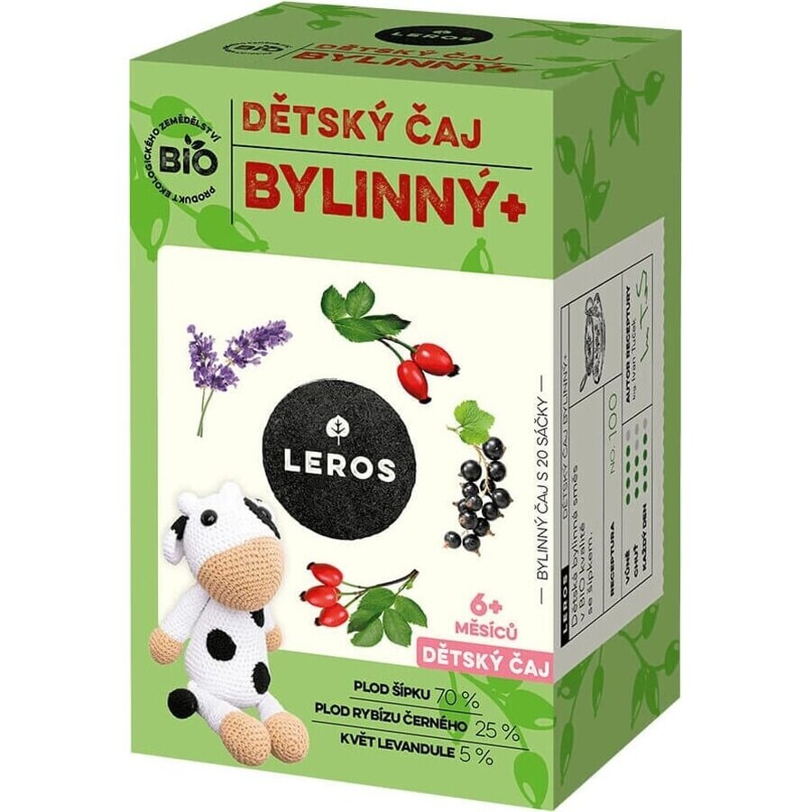 LEROS BIO CHILDREN'S HERBAL TEA+ 20×2 g, herbal tea for children
