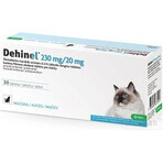 DEHINEL 230 mg/20 mg voor katten 1×30 tbl, geneesmiddel DEHINEL 230 mg/20 mg voor katten 1×30 tbl, geneesmiddel