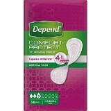 DEPEND NORMAL 1×14 pcs, incontinence pads 9×25 cm