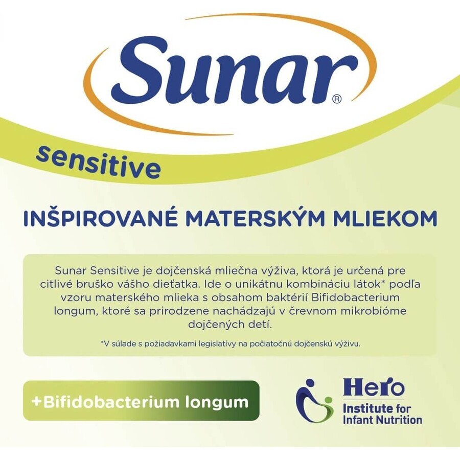 Sunar Sensitive 1 1 x 500 g, infant formula for babies from birth