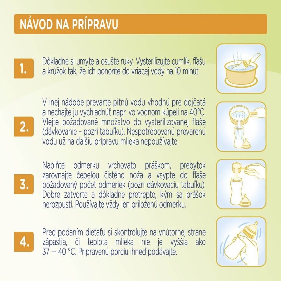 Sunar Sensitive 1 1 x 500 g, infant formula for babies from birth