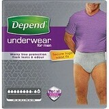 DEPEND MAXIMUM L/XL for men 1×9 pcs, elastic briefs, hip circumference 95-150 cm
