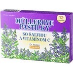 PASTILLAS MÜLLER'S SHALVIA Y VITAMINA C 1×24 pcs, para resfriados PASTILLAS MÜLLER'S SHALVIA Y VITAMINA C 1×24 pcs, para resfriados
