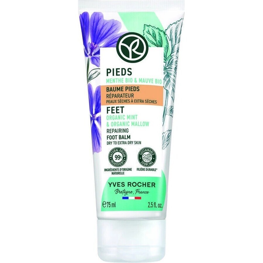 Yves Rocher Balsamo rigenerante per i piedi 1×75 ml, balsamo per i piedi