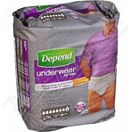 DEPEND SUPER L/XL for men 1x9 pcs, elastic briefs, hip circumference 95-150 cm