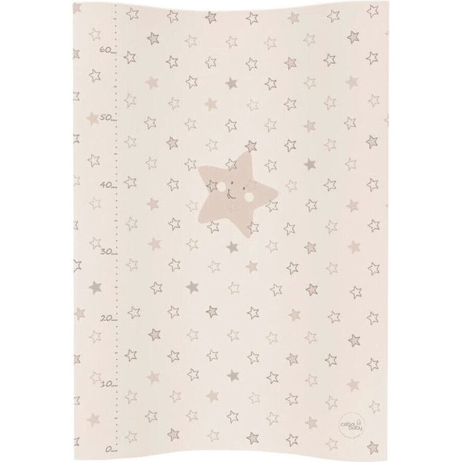 CEBA Change mat 2 square soft COSY (50x70) Beige stars 1×1 pc