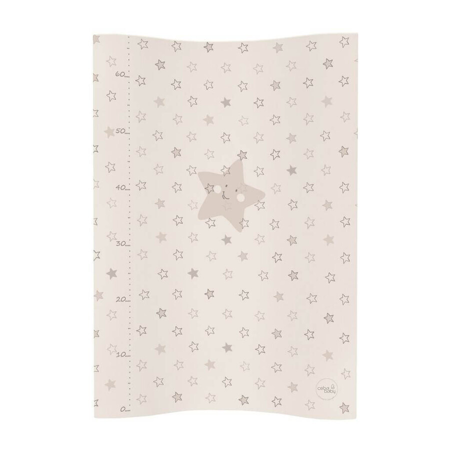 CEBA Change mat 2 square soft COSY (50x70) Beige stars 1×1 pc