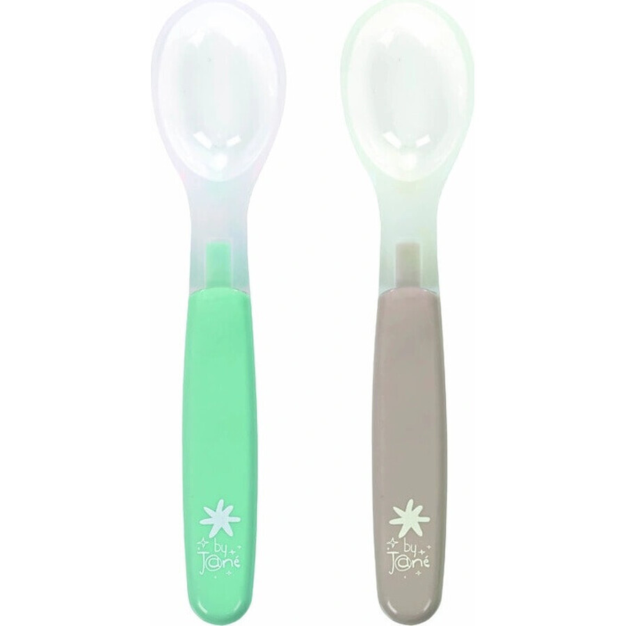 JANE Set of 3 silicone spoons Mint 1×1 set, set of spoons
