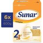 Sunar Complex 2 6×600 g, zuigelingenmelk, vanaf 6 maanden Sunar Complex 2 6×600 g, zuigelingenmelk, vanaf 6 maanden