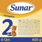 Sunar Complex 2 6×600 g, zuigelingenmelk, vanaf 6 maanden Sunar Complex 2 6×600 g, zuigelingenmelk, vanaf 6 maanden
