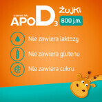 Set ApoD3 Chews, vitamin D3 800 IU for children over 3 years, orange flavor, 3 x 30 chewable softgels