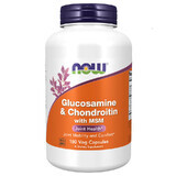 Now Foods Glucozamină și condroitină cu MSM, glucozamină cu condroitină și MSM, 180 capsule
