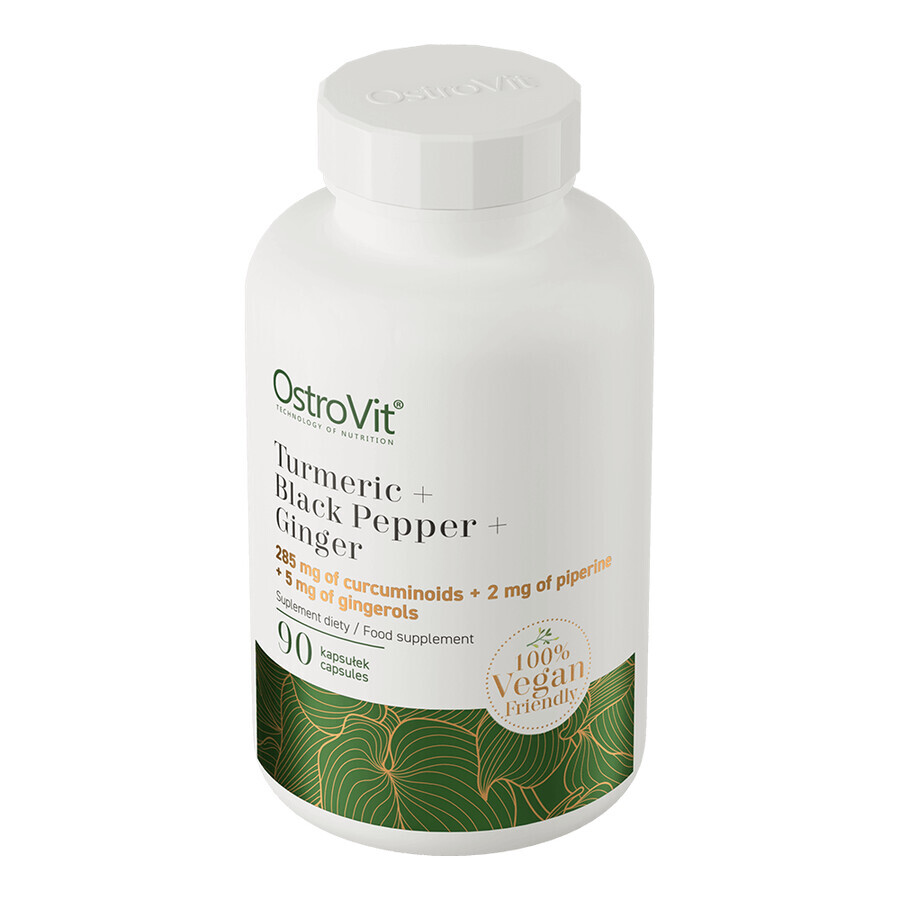 OstroVit Turmeric + black pepper + ginger, 90 capsules