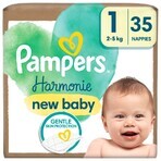 Pampers Harmonie, diapers, size 1, 2-5 kg, 35 pcs Pampers Harmonie, diapers, size 1, 2-5 kg, 35 pcs