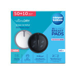Canpol Babies, 3D breast pads with adhesive, black, 50 pieces + 10 pieces free Canpol Babies, 3D breast pads with adhesive, black, 50 pieces + 10 pieces free
