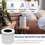 Levoit, Core Mini Mini filtro purificatore d'aria, 1 pz. Levoit, Core Mini Mini filtro purificatore d'aria, 1 pz.