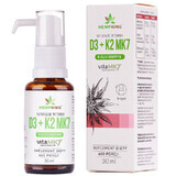 HempKing Natural vitamins D3 + K2 MK7 in hemp oil, drops, 30 ml